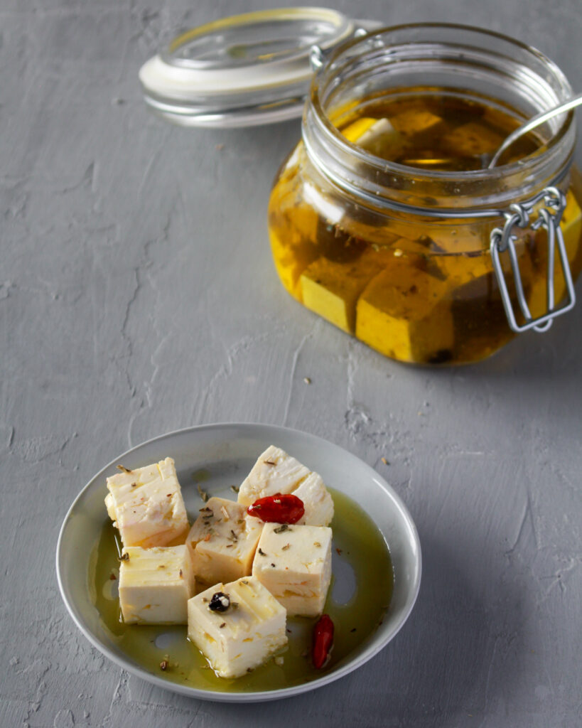 feta in olive oil
