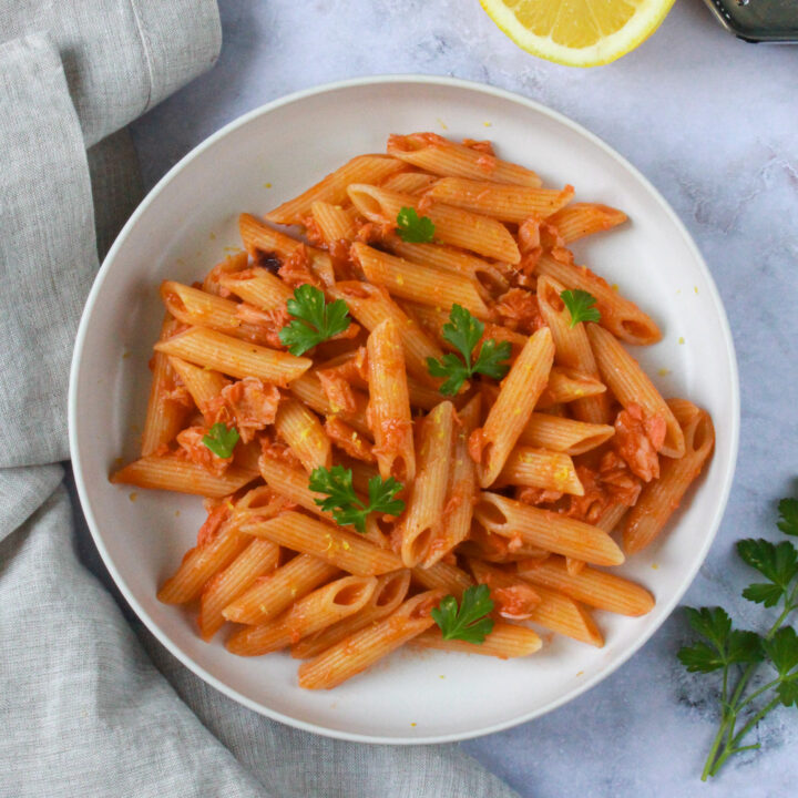 lemon tomato salmon pasta