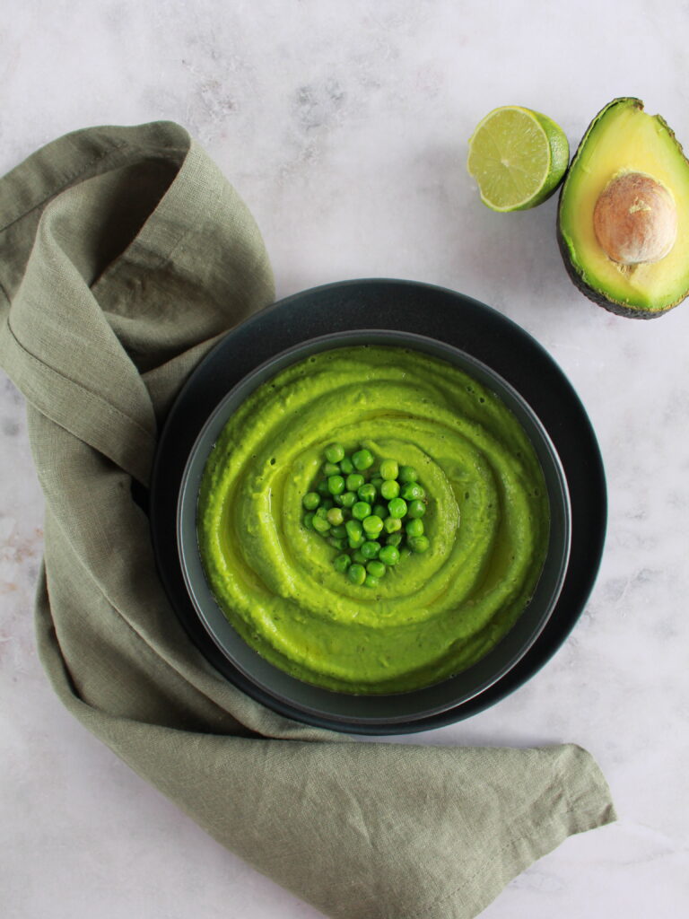 pea mint avocado soup