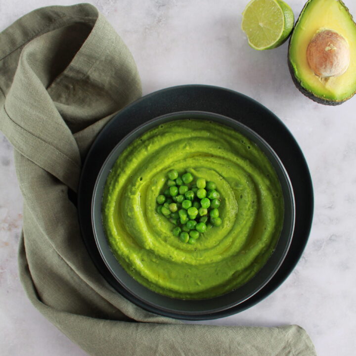 pea mint avocado soup