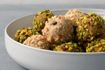 pistachio hazelnut white choc truffles