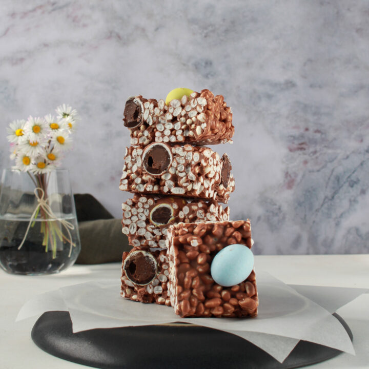 easter chocolate puffed rice treats