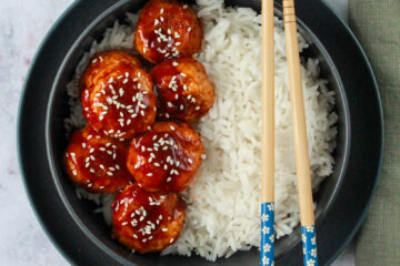 sweet spicy asian meatballs