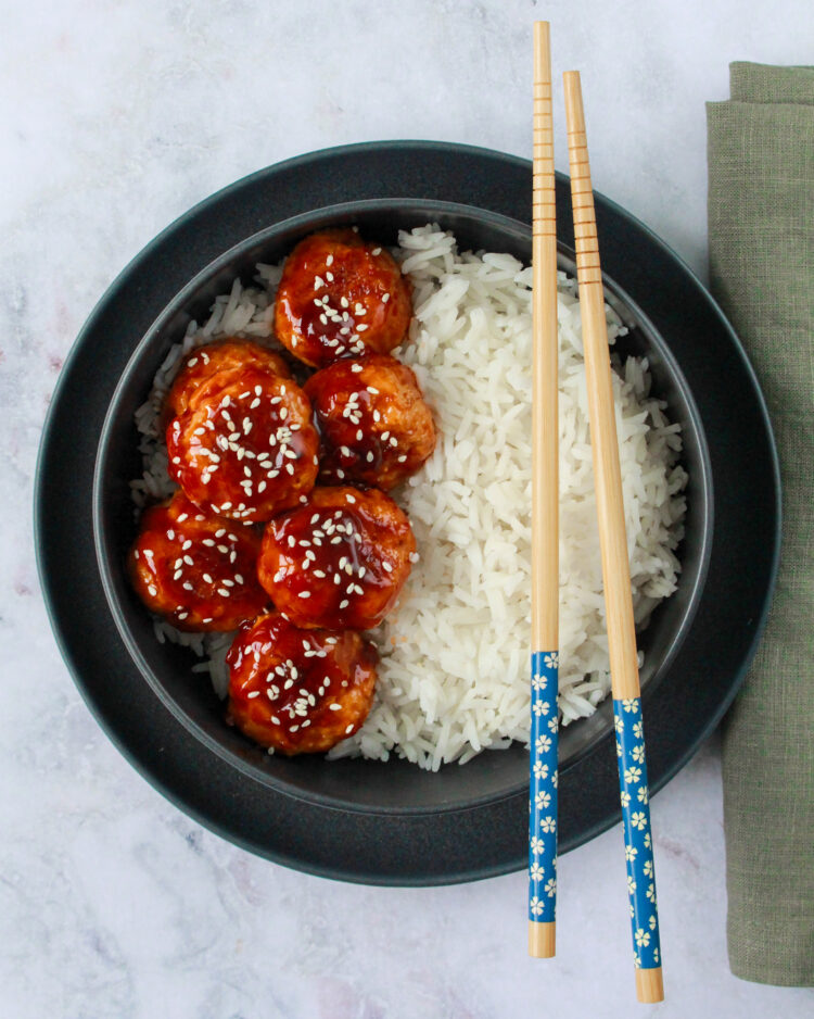 sweet spicy asian meatballs