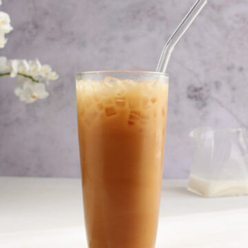 brown sugar coconut iced latte