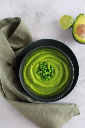 pea mint avocado soup