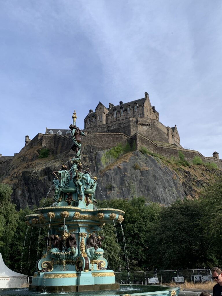 princes st gardens Edinburgh castle